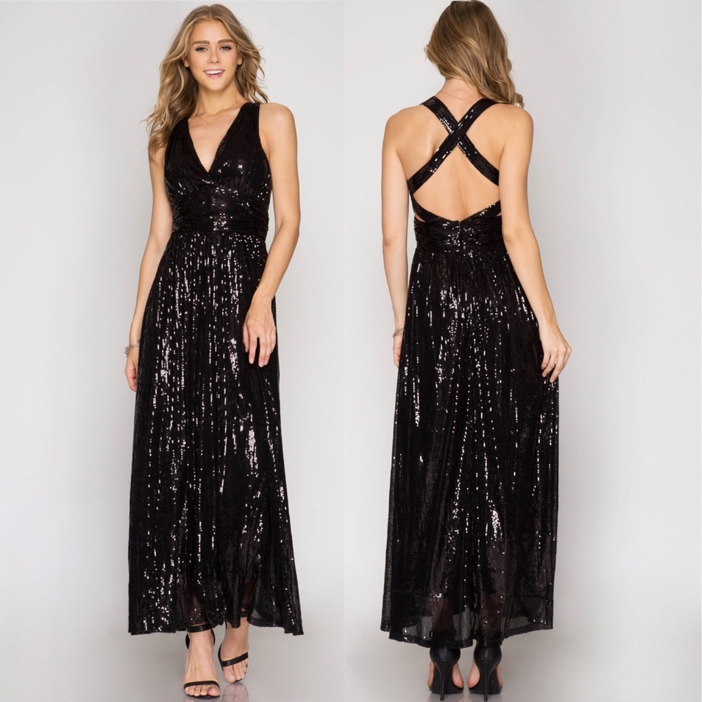✨HP✨All sequin maxi dress - Picture 2 of 2